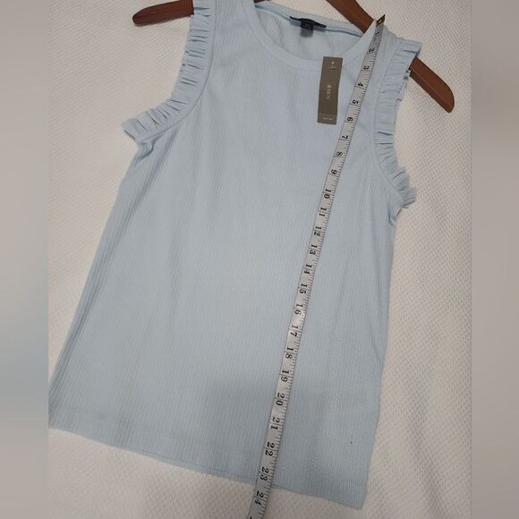 J crew sleeveless ruffled tank top blouse - Picture 8 of 9